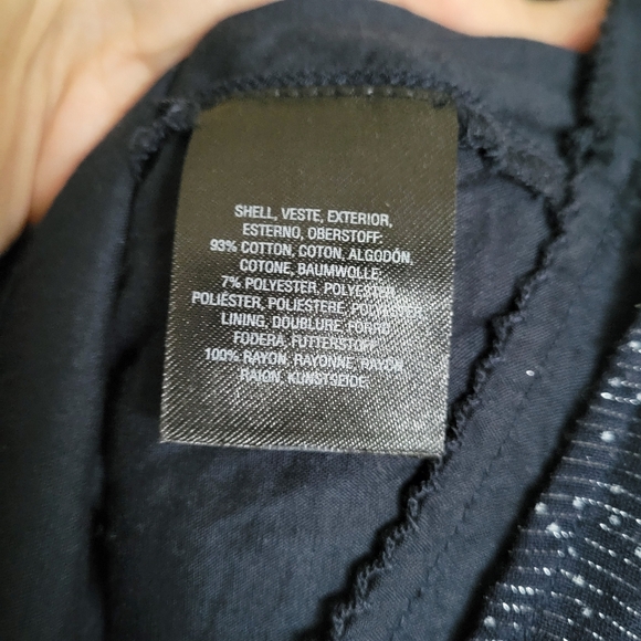 Anthropologie Floret Starlit Off-The-Shoulder Top in BLUE MOTIF - Picture 9 of 9